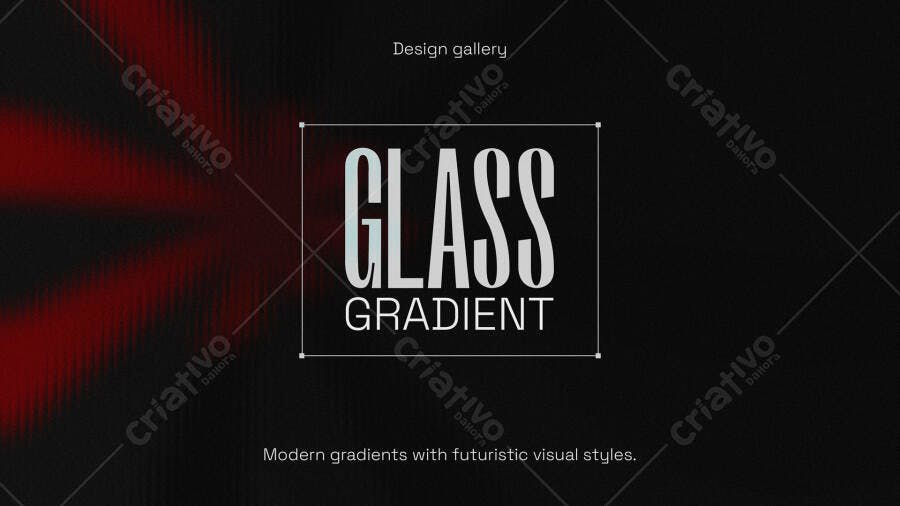 Glass Gradient Efeito Texto Moderno PSD Editável