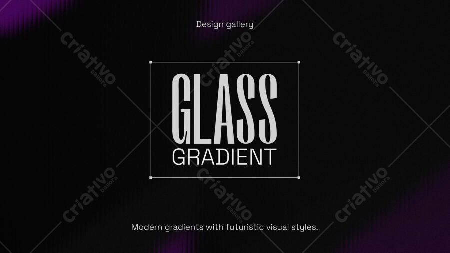 Efeito Texto Glass Gradient Photoshop PSD Editável