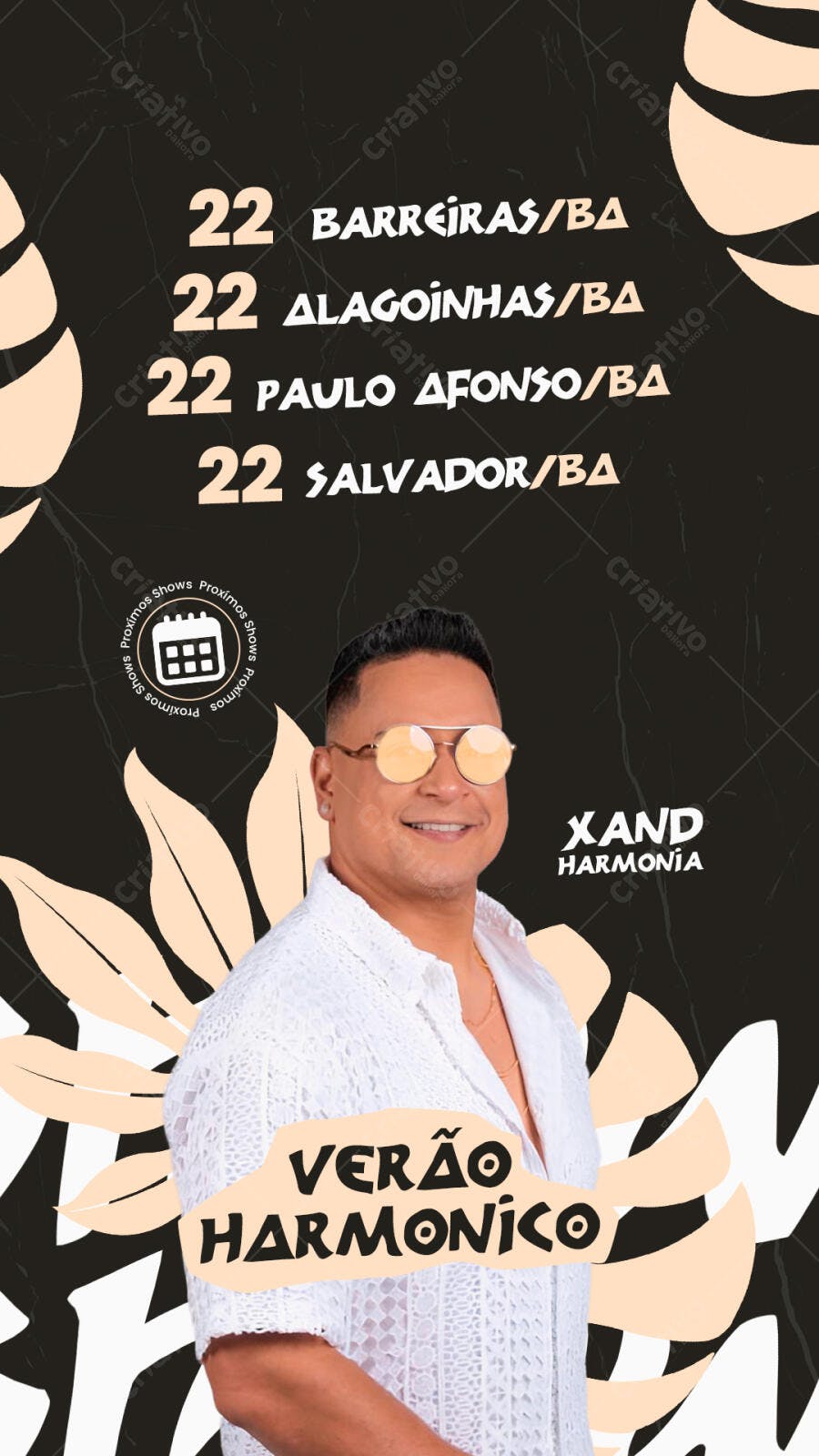 Story Instagram Verão Harmônico Xand Harmonia PSD Editável