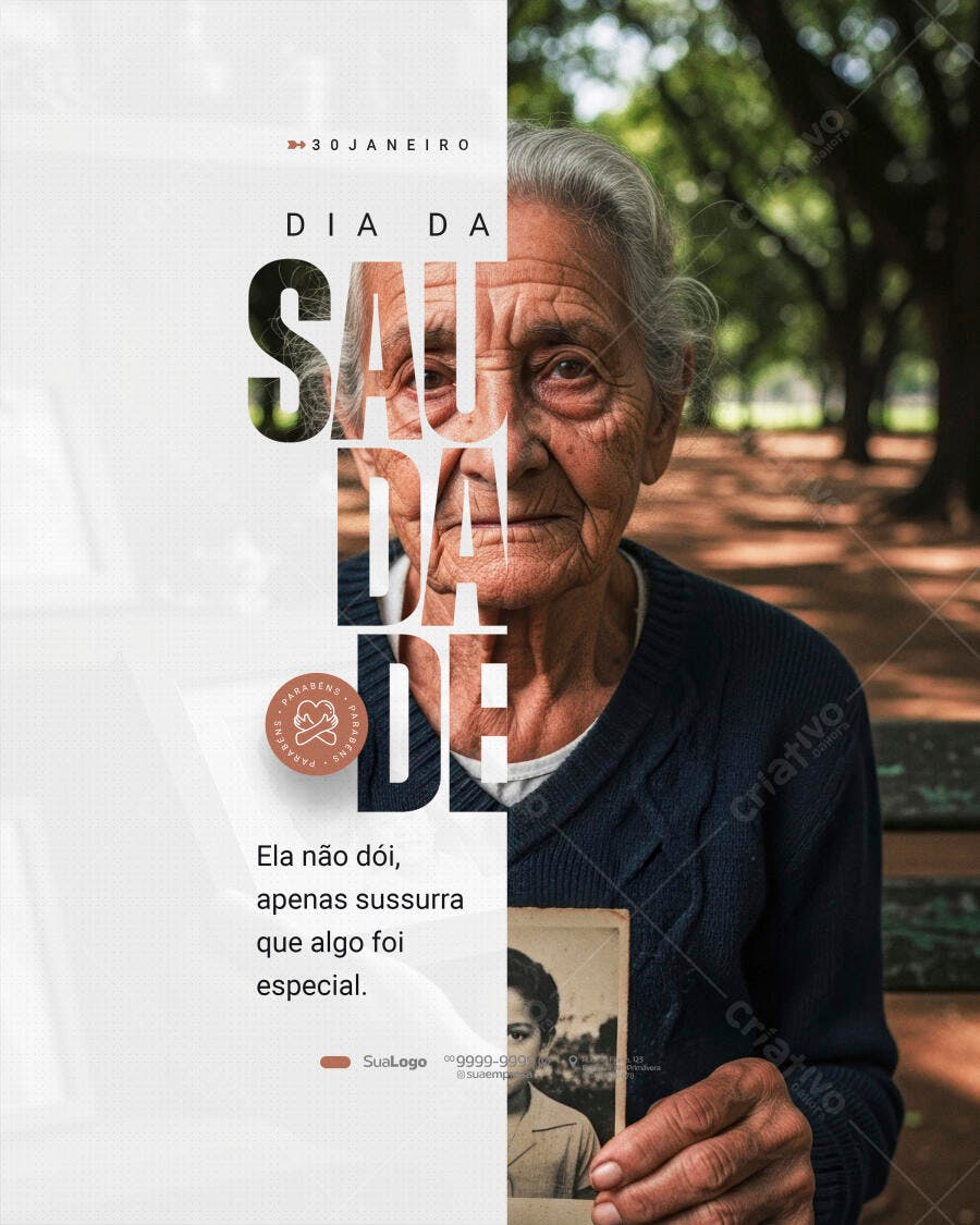 Post Dia da Saudade 30 de Janeiro PSD Editável
