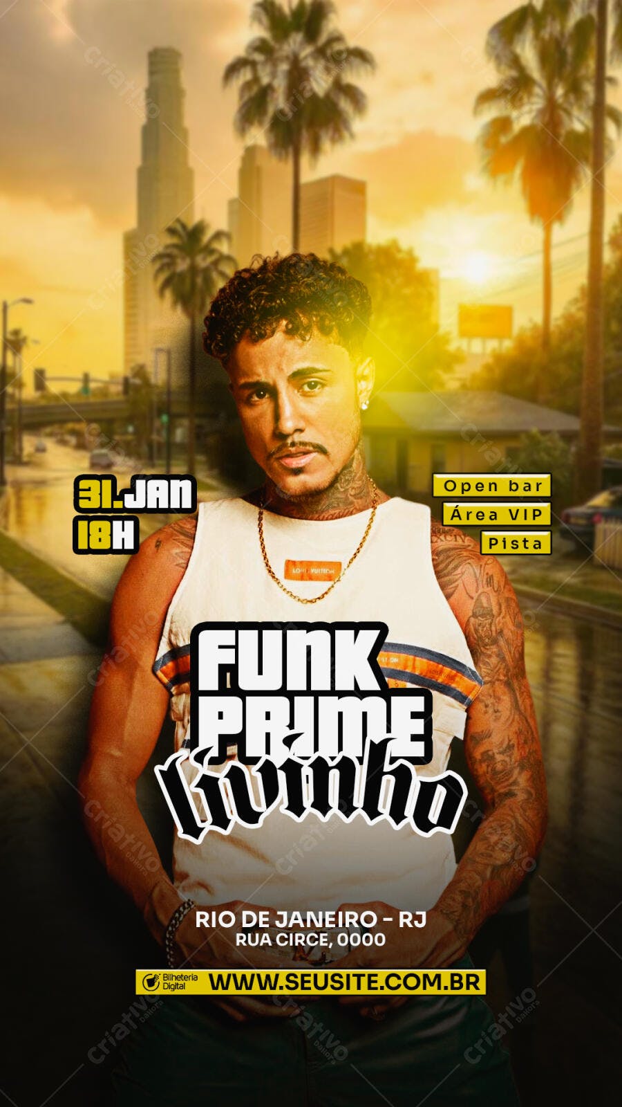 Story Instagram Funk Prime Evento PSD Editável