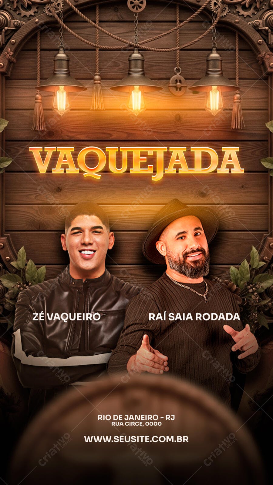 Story Instagram Vaquejada Sertanejo PSD Editável