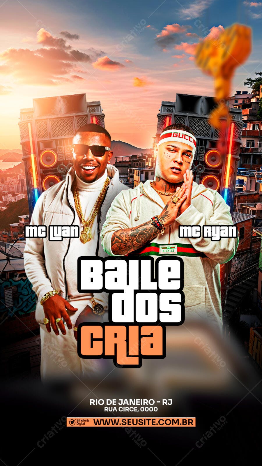 Story Baile dos Cria Funk Evento PSD Editável