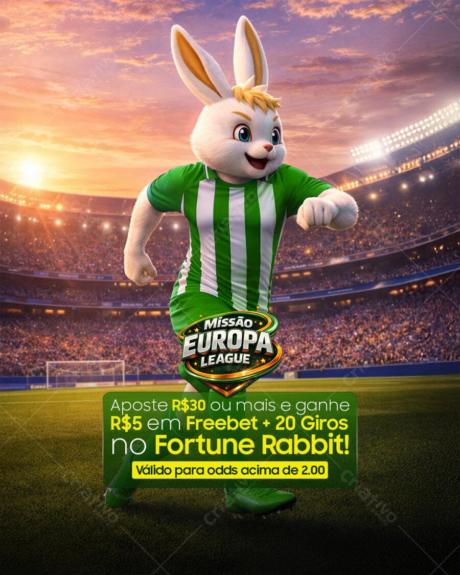 Post Instagram Aposta Esportiva Europa League PSD Editável