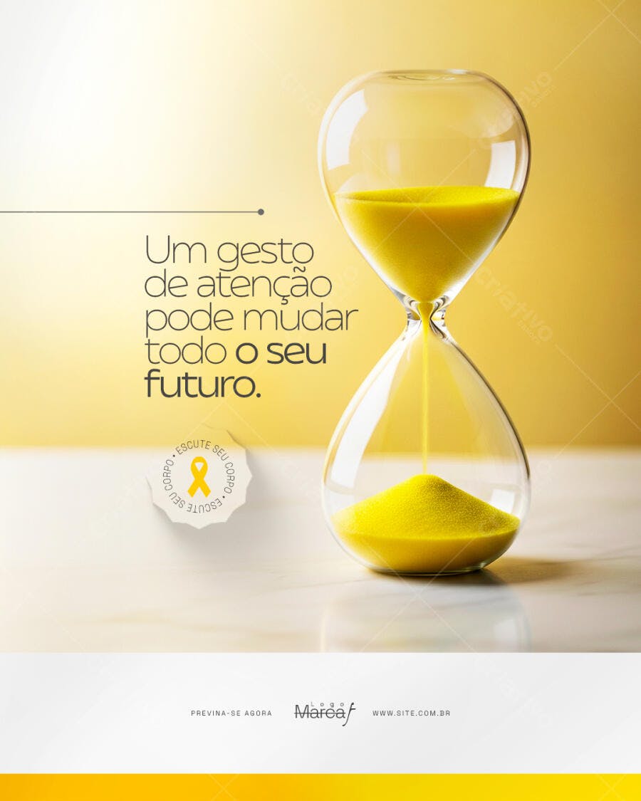 Post Instagram Setembro Amarelo Conscientização PSD Editável