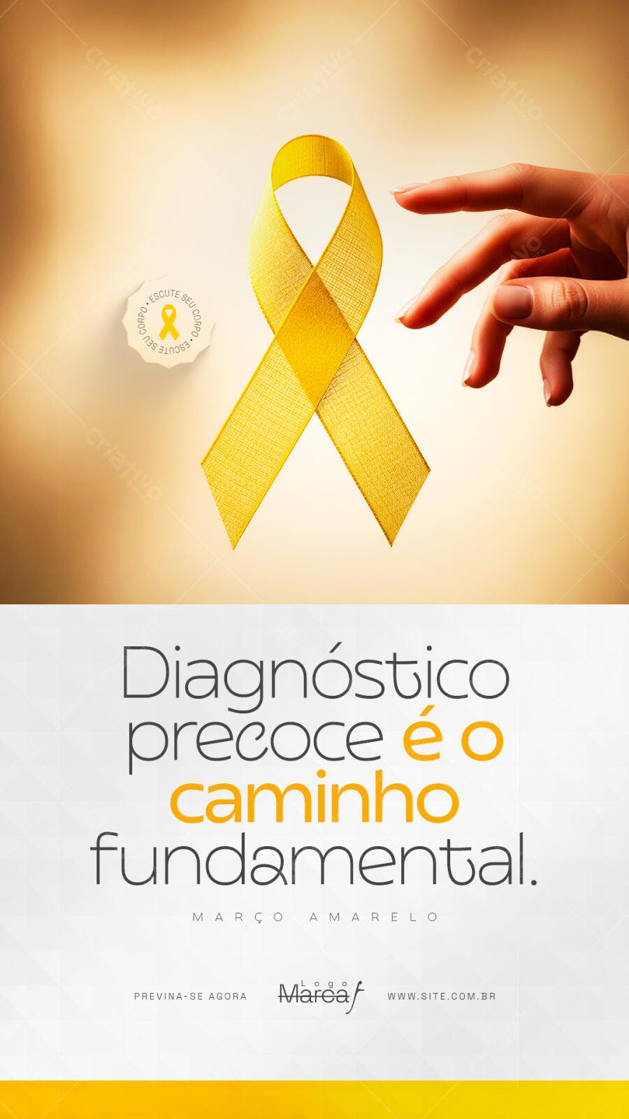 Post Instagram Março Amarelo Conscientização PSD Editável