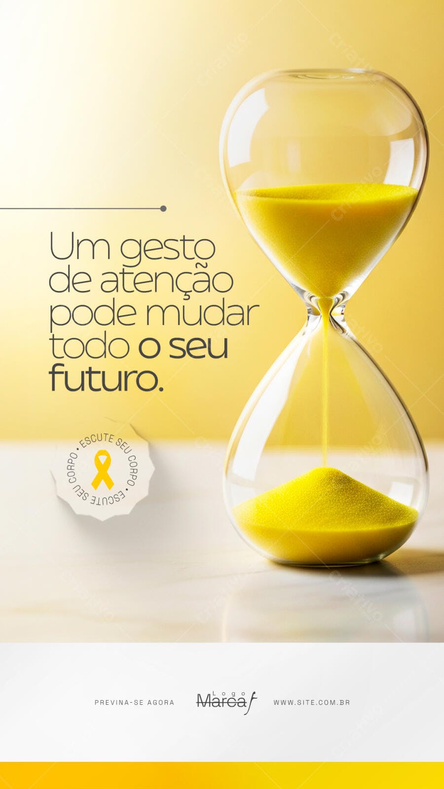 Post Instagram Setembro Amarelo Conscientização PSD Editável