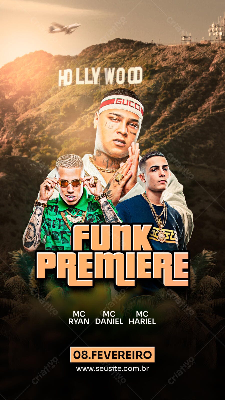Flyer Funk Premiere Fevereiro Evento PSD Editável