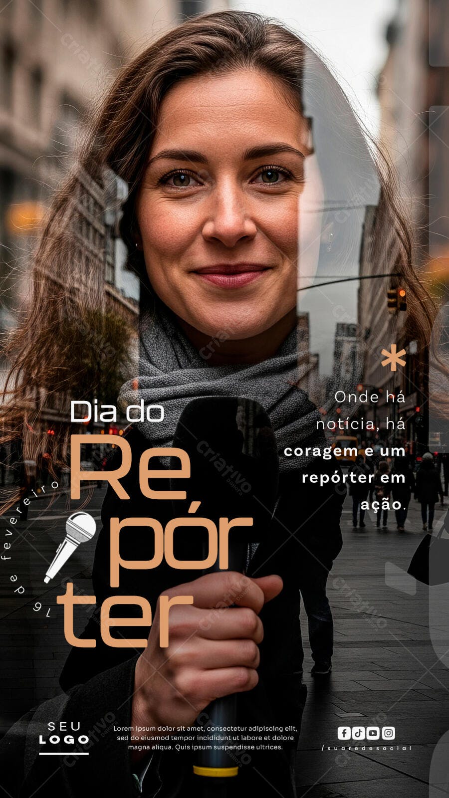Story Dia do Repórter 16 de Fevereiro PSD Editável