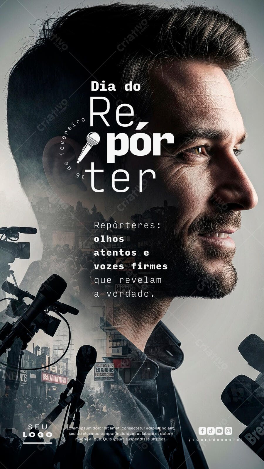 Story Dia do Repórter 16 de Fevereiro PSD Editável
