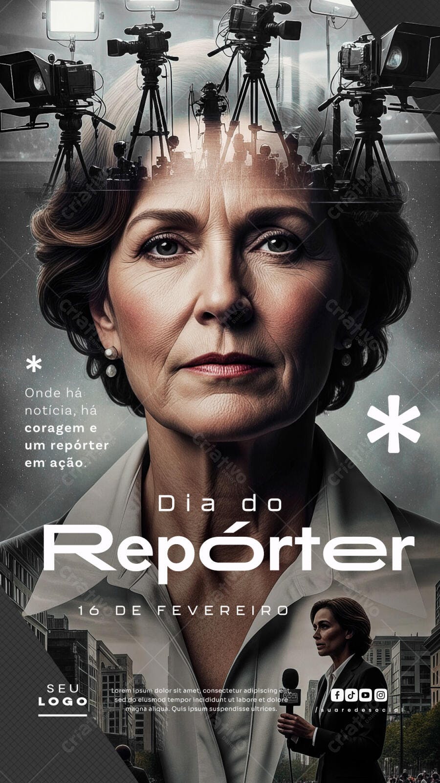 Story Dia do Repórter 16 de Fevereiro PSD Editável