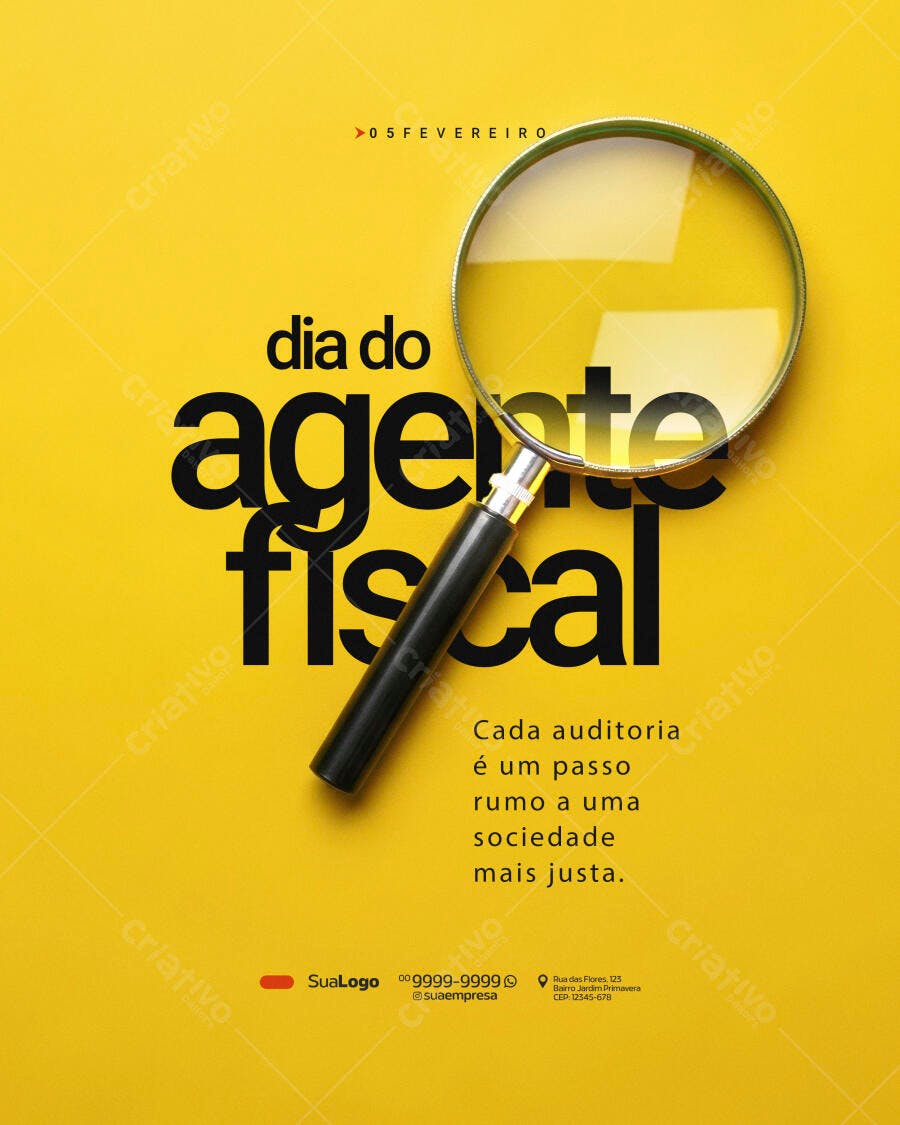 Post Dia do Agente Fiscal 25 de Fevereiro PSD Editável