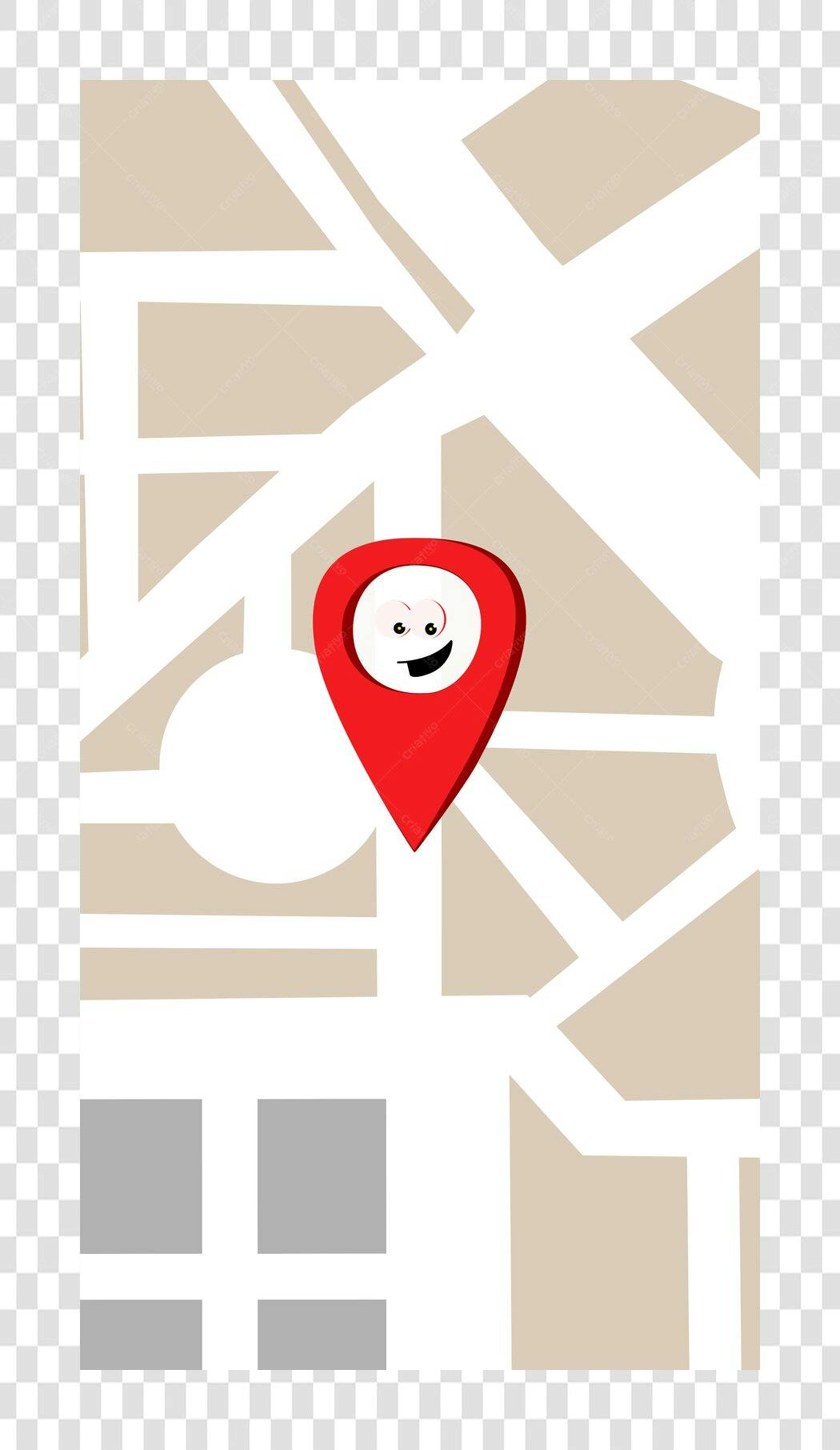 Ilustração Marcador Mapa Localização Sorrindo PNG Fundo Transparente