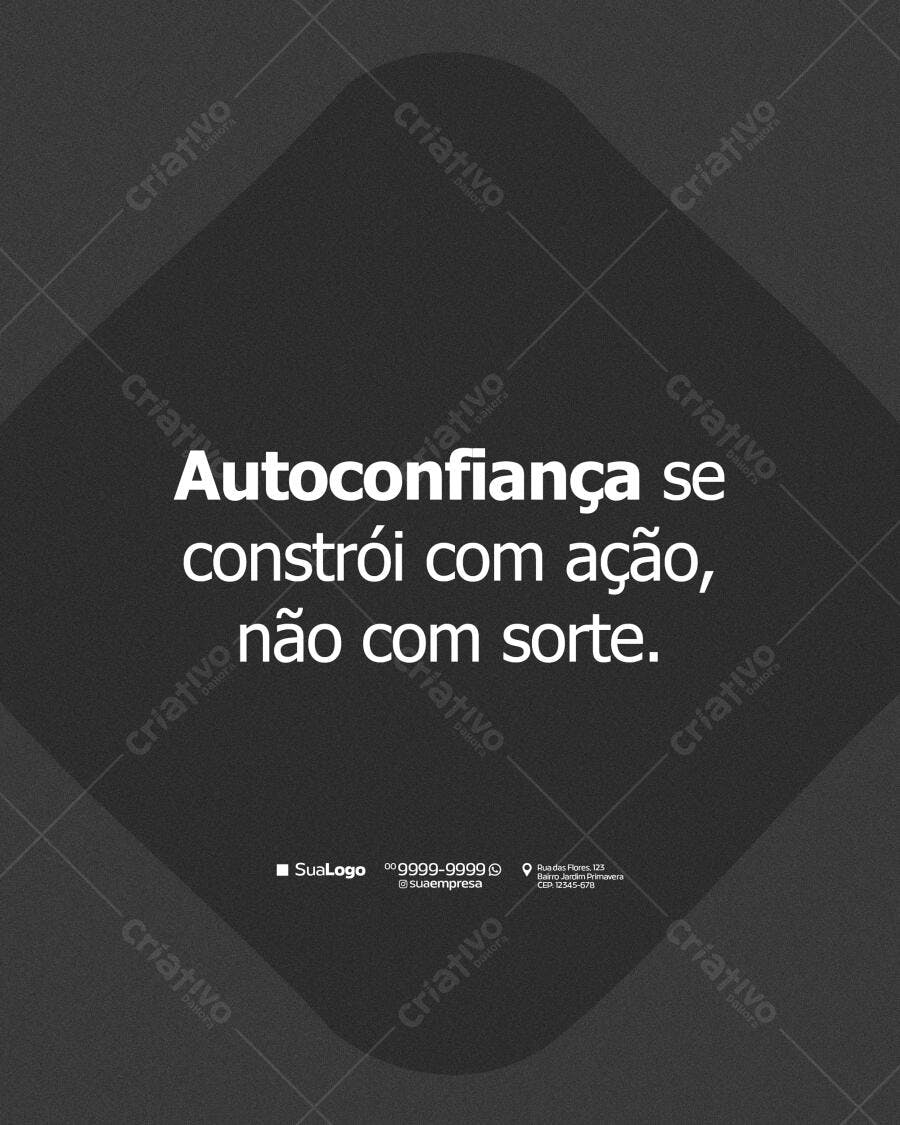 Post Instagram Frase Motivacional Negócios PSD Editável