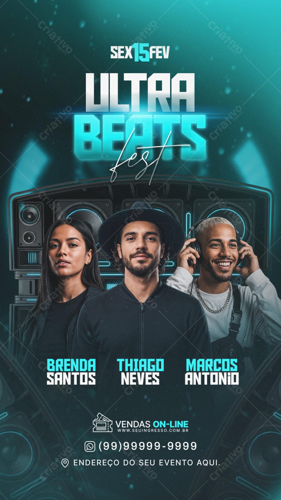 Story Instagram Ultra Beats Fest Fevereiro PSD Editável
