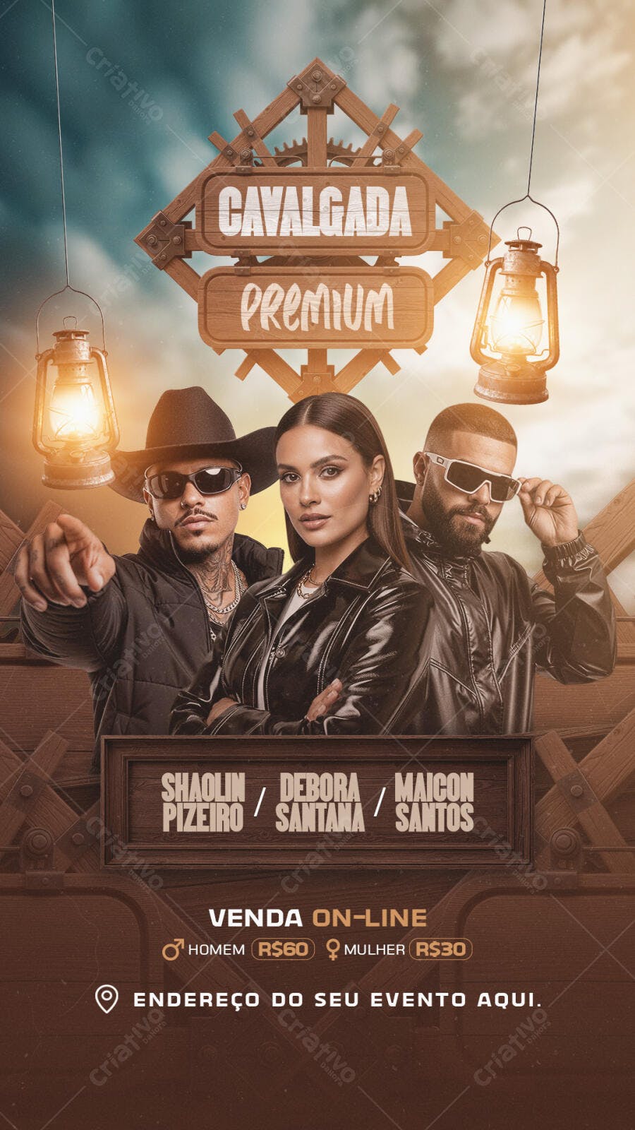 Flyer Cavalgada Premium Festa Country PSD Editável