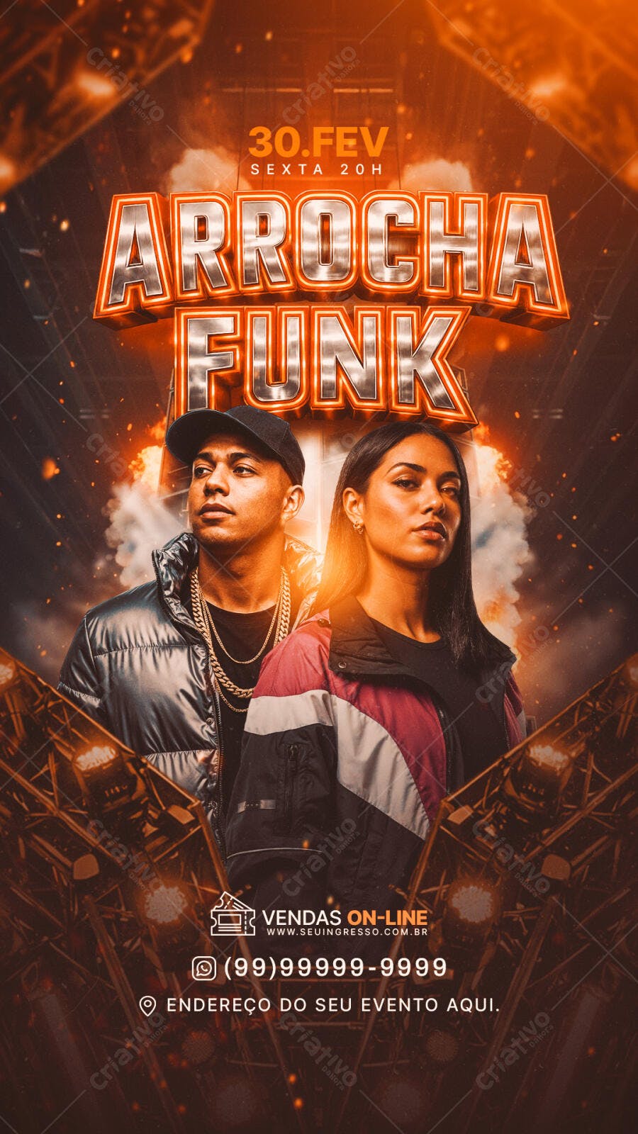 Story Arrocha Funk Festa Balada PSD Editável