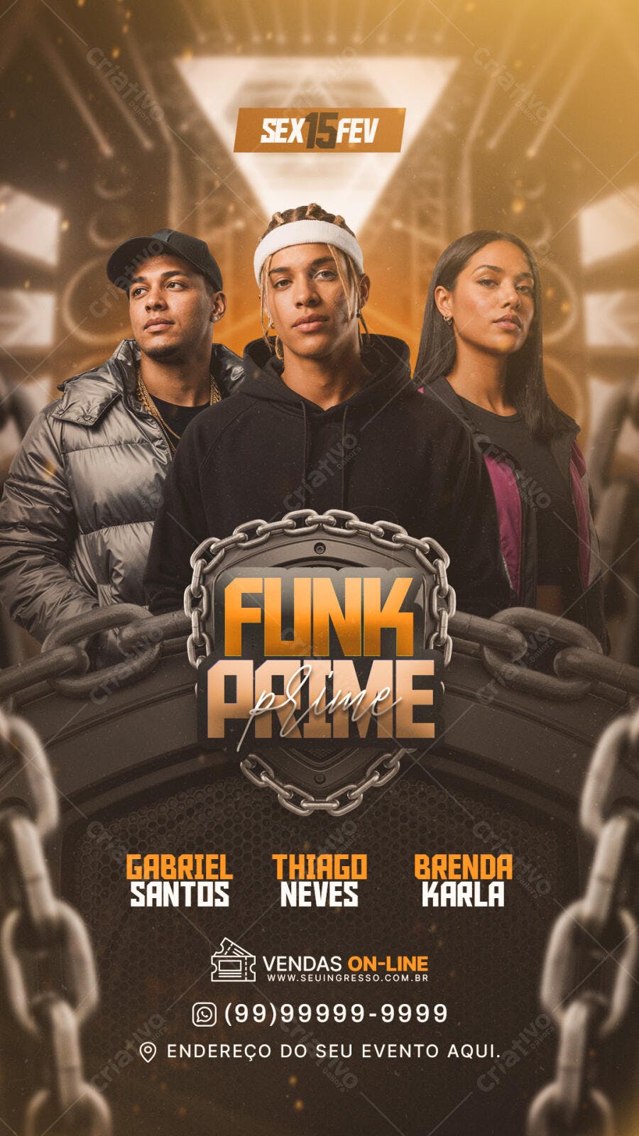 Story Instagram Funk Prime Evento PSD Editável