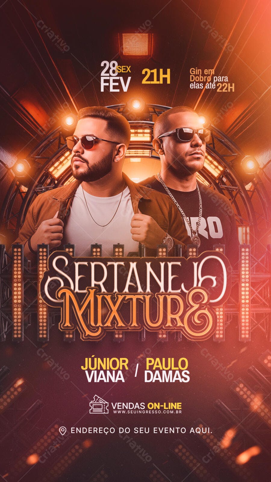 Story Instagram Sertanejo Mixturê Evento PSD Editável