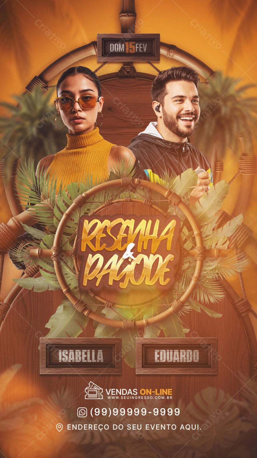 Story Instagram Resenha Pagode Fevereiro PSD Editável