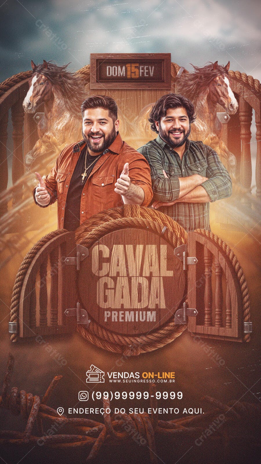Story Instagram Cavalgada Premium 15 Fev PSD Editável