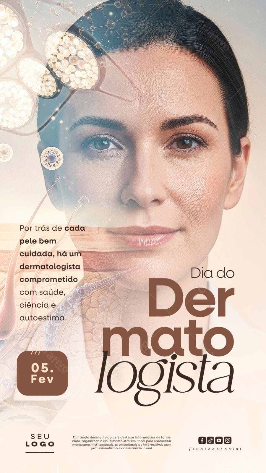 Story Dia do Dermatologista 5 de Fevereiro PSD Editável
