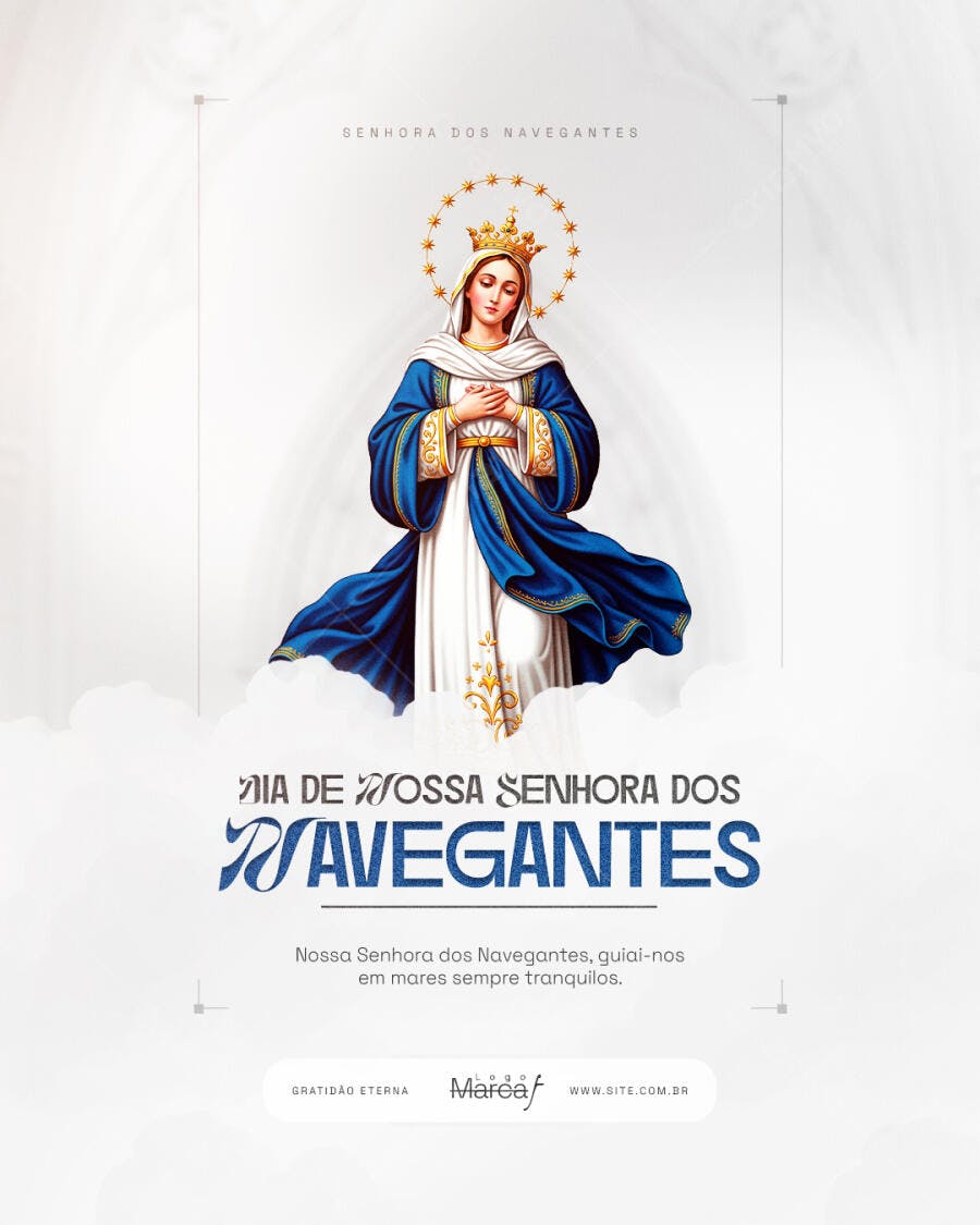 Post Instagram Nossa Senhora dos Navegantes PSD Editável