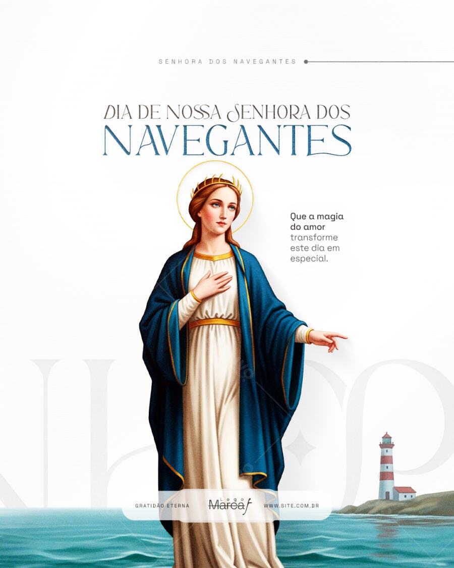 Post Nossa Senhora dos Navegantes PSD Editável