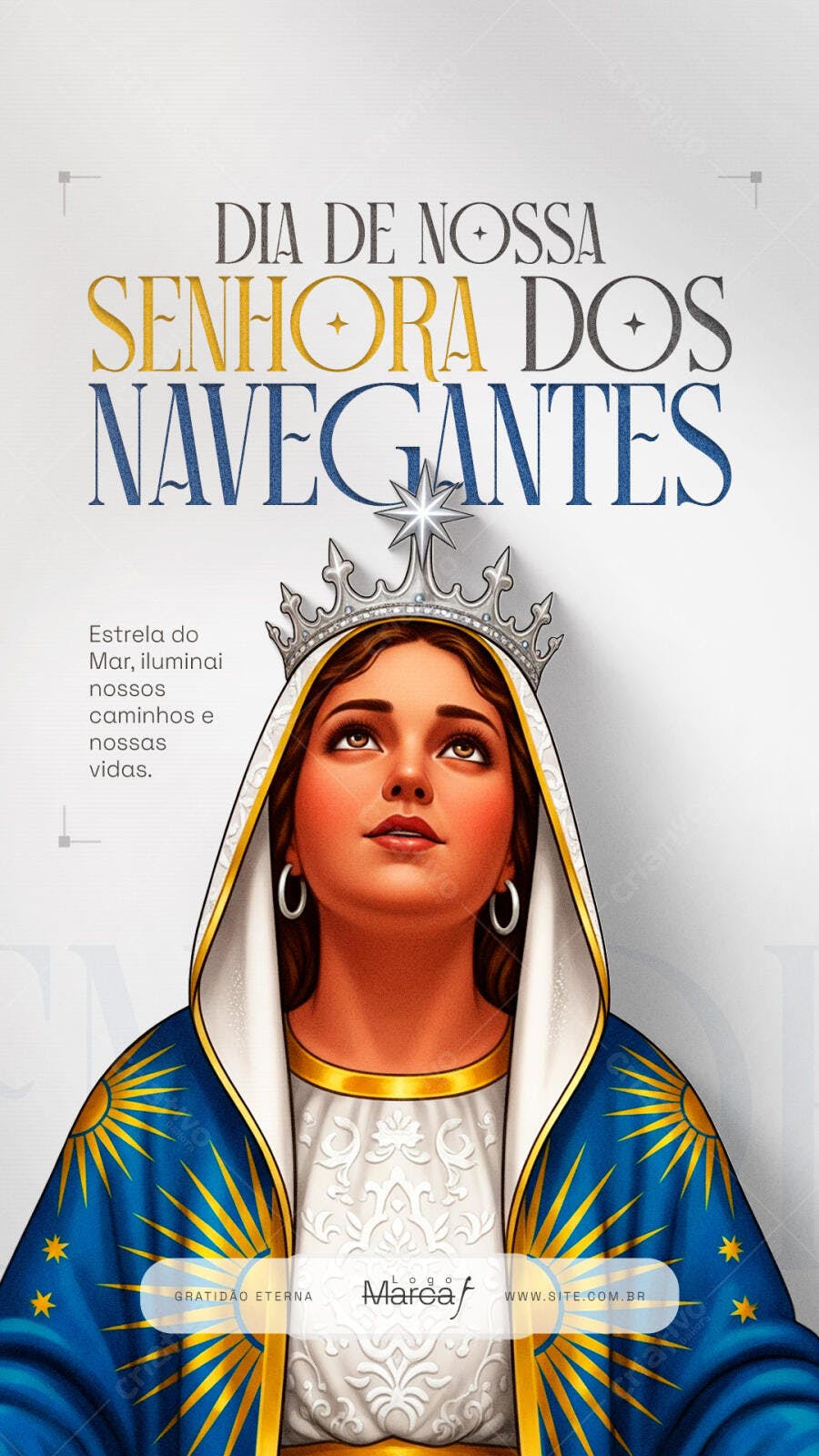 Post Dia de Nossa Senhora dos Navegantes PSD Editável