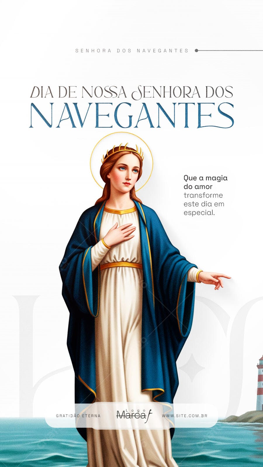 Post Instagram Nossa Senhora dos Navegantes PSD Editável