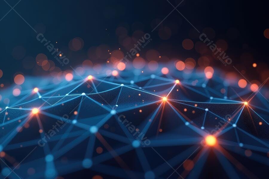 Foto Rede Neural Abstrata Conexões Digitais Tecnologia