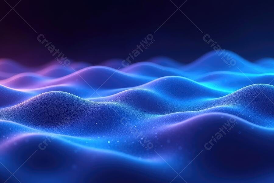 Fundo Abstrato Ondas Digitais Azul Roxo Brilhante
