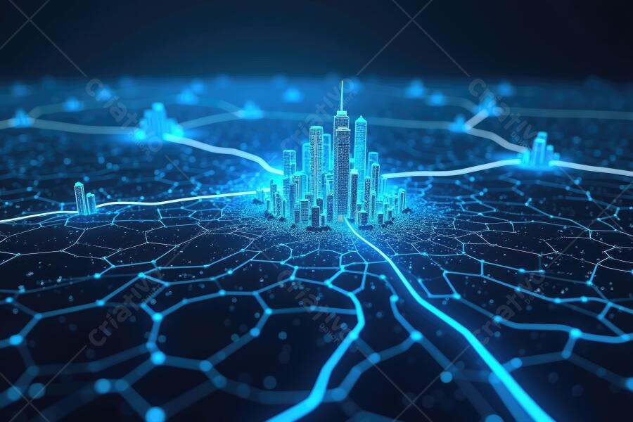 Foto Cidade Inteligente Conectada Rede Digital Tecnologia