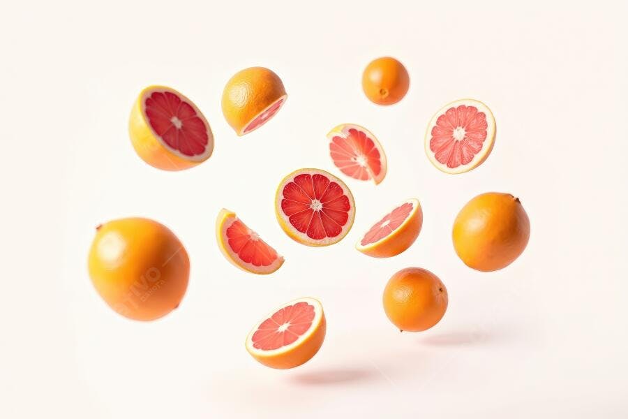 Foto Toranja Flutuando Fundo Branco Estúdio Fotografia Alimentos