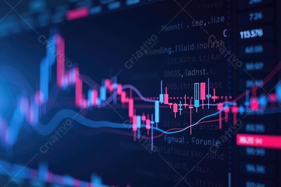 Foto Gráfico de Ações Mercado Financeiro Digital