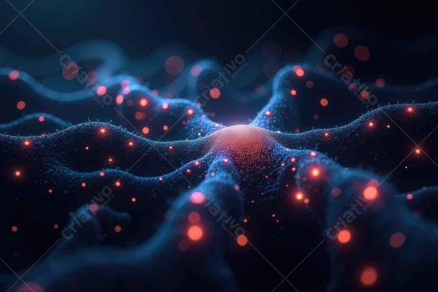 Foto Abstrata Conexões Neurais Tecnologia Inteligência Artificial