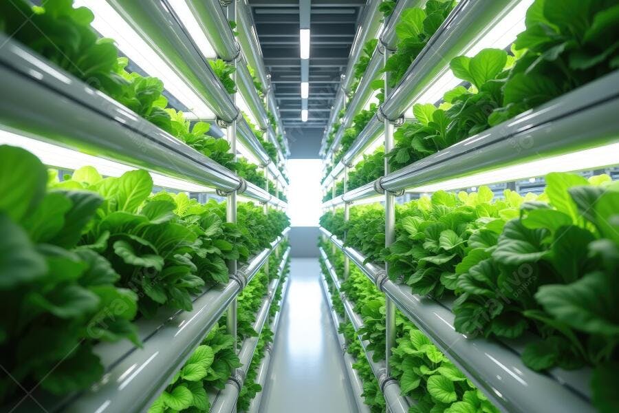 Foto Horta Vertical Hidropônica com Iluminação LED