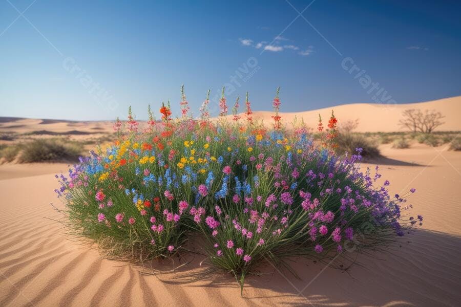 Foto Flores Coloridas Deserto Paisagem Natural