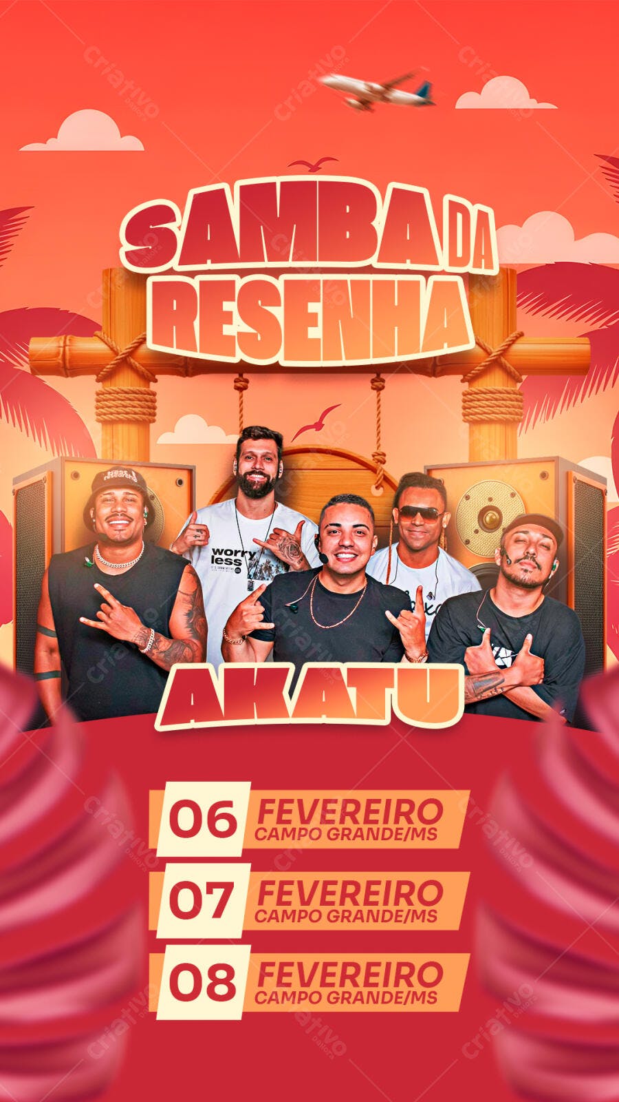 Story Instagram Samba da Resenha Fevereiro PSD Editável