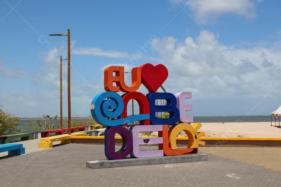 Foto Escultura Eu Amo RN Praia de Ponta Negra Natal