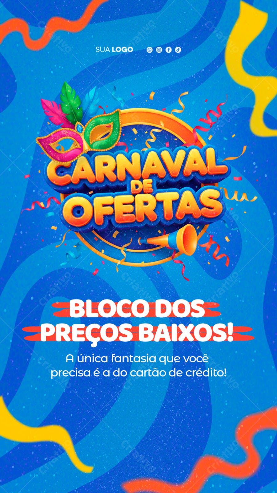 Story Instagram Carnaval de Ofertas PSD Editável