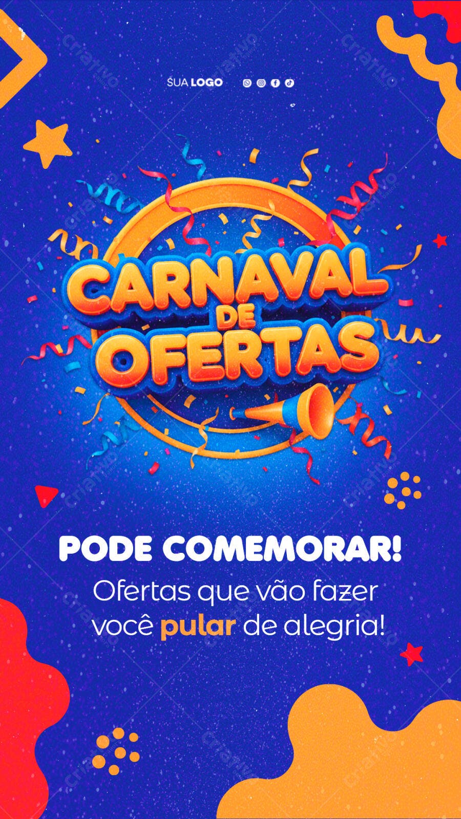 Story Instagram Carnaval de Ofertas Fevereiro PSD Editável