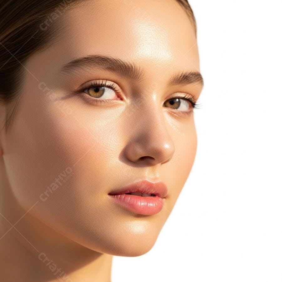 Foto Retrato Mulher Jovem Beleza Natural Pele Saudável