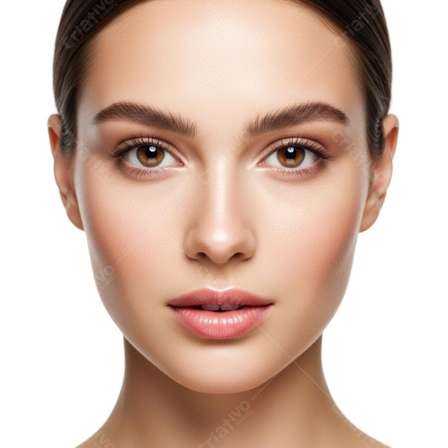 Foto Retrato Mulher Jovem Rosto Limpo Beleza Natural