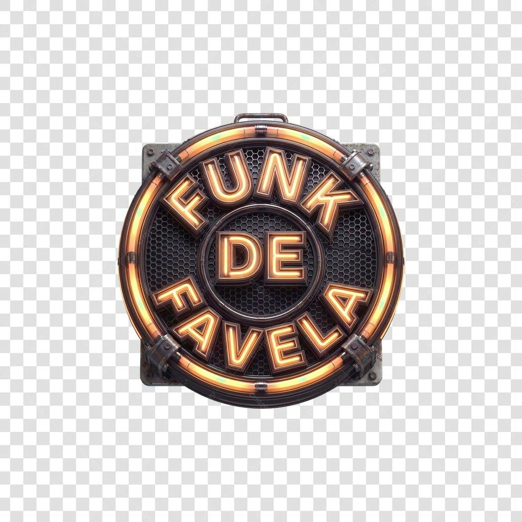 Elemento 3D Funk de Favela Caixa Som PNG Fundo Transparente