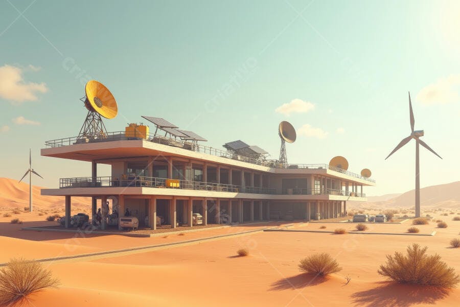 Foto Estação de Pesquisa Deserto Energia Renovável Sustentável