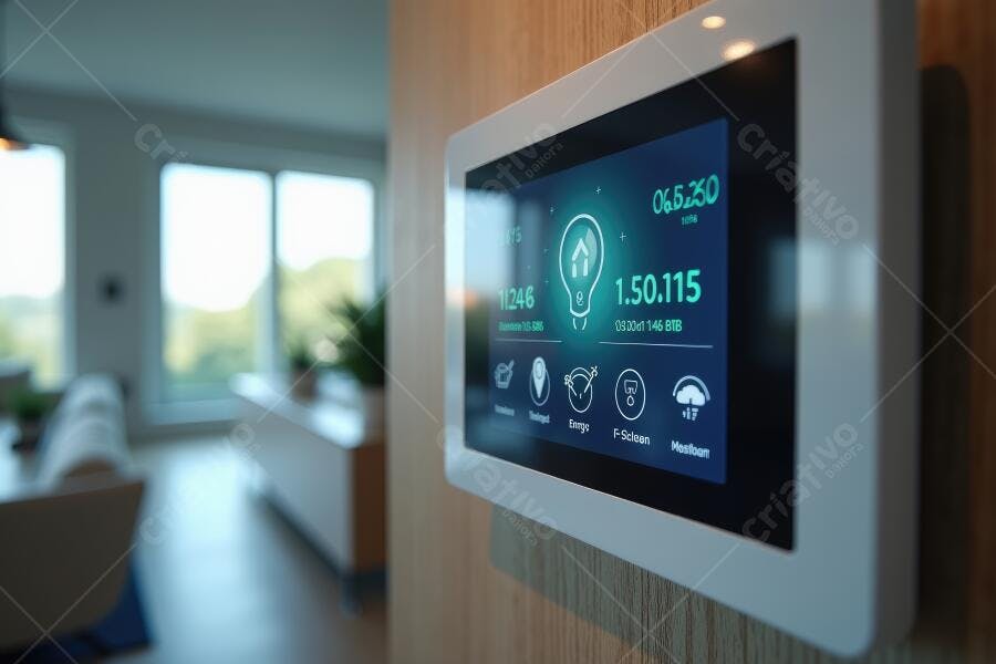Foto Painel de Automação Residencial Casa Inteligente Tecnologia