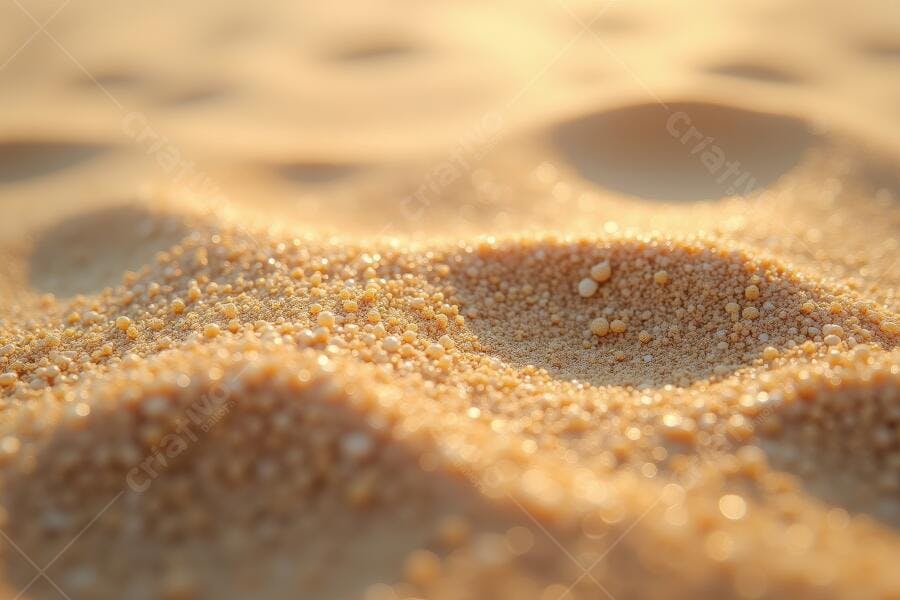 Foto Areia Dourada Praia Textura Foco Seletivo Verão
