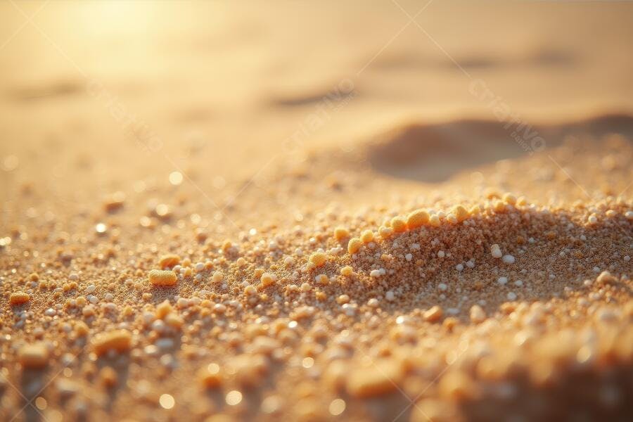 Foto Areia Dourada Praia Textura Foco Seletivo Verão