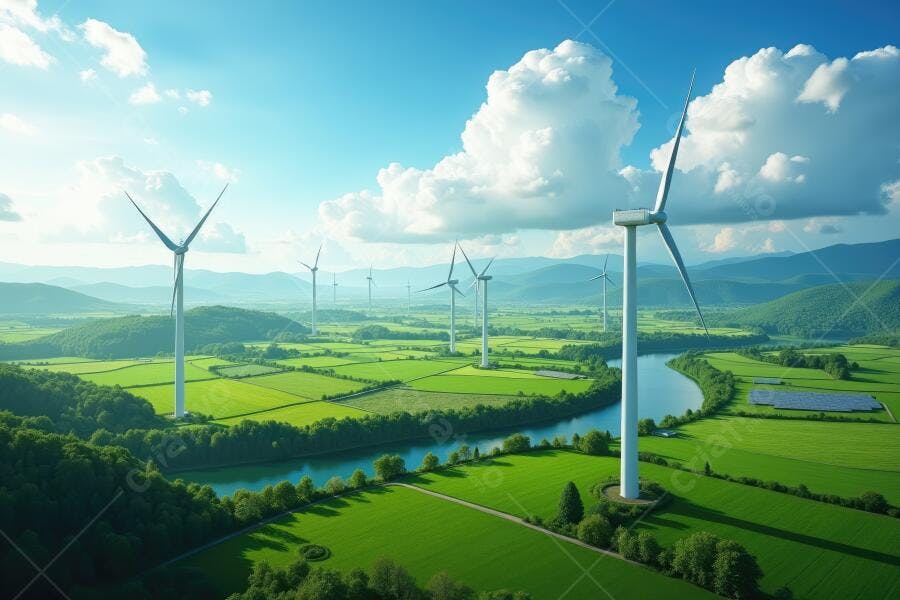 Foto Aerogeradores Campo Verde Energia Eólica Sustentável